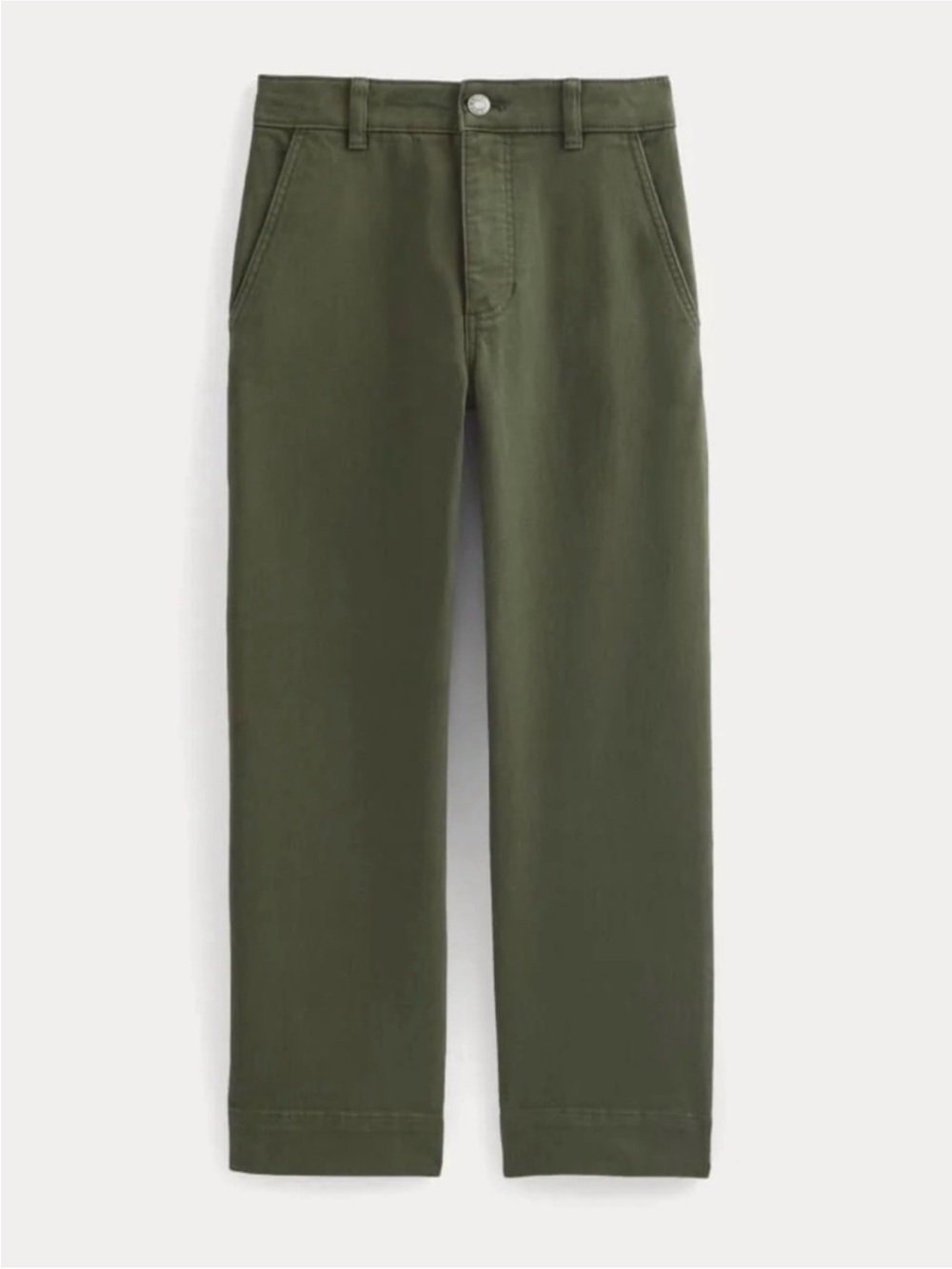 Everlane The Utility Slim Leg Crop Pants Olive Green Size 8R